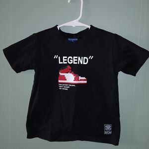 Black 'Legend' Graphic Kids T-Shirt